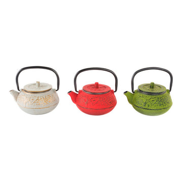 Teapot DKD Home Decor Stainless steel Iron (300 ml) (3 pcs)