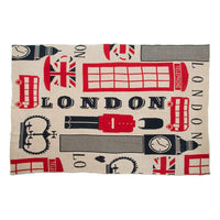 Blanket DKD Home Decor London Acrylic London (130 x 170 cm)