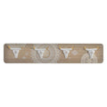 Wall mounted coat hanger Dekodonia Horns Wood Resin (48 x 6 x 9 cm)