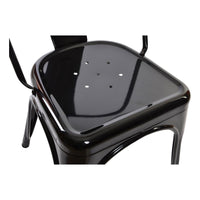 Chair DKD Home Decor Black Metal (53 x 45 x 85 cm)