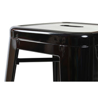 Stool DKD Home Decor Black Metal (43 x 43 x 76 cm)