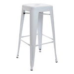 Stool DKD Home Decor White Metal (43 x 43 x 76 cm)