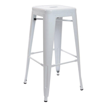 Stool DKD Home Decor White Metal (43 x 43 x 76 cm)