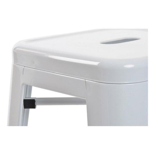 Stool DKD Home Decor White Metal (43 x 43 x 76 cm)