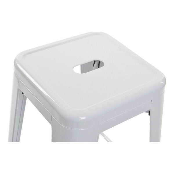 Stool DKD Home Decor White Metal (43 x 43 x 76 cm)