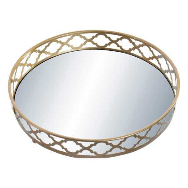 Tray DKD Home Decor Metal Mirror (2 pcs)