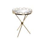 Side table DKD Home Decor Steel Golden Mirror (52 x 52 x 70 cm)