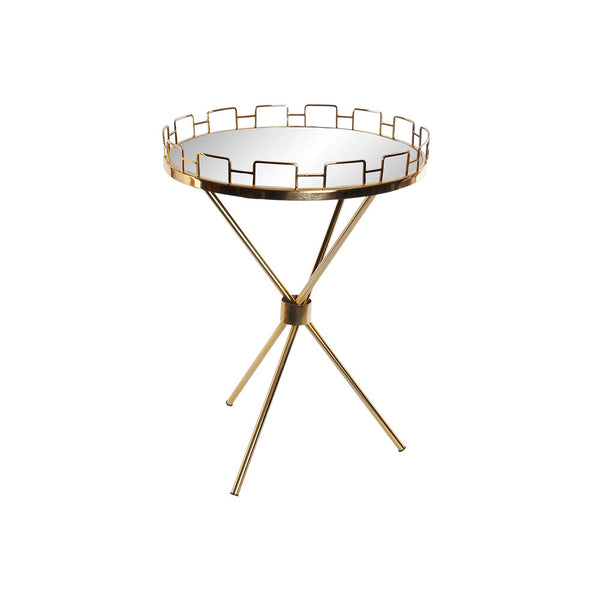 Side table DKD Home Decor Steel Golden Mirror (52 x 52 x 70 cm)