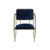 Dining Chair DKD Home Decor Blue Brass Golden (50 x 70 x 70 cm)