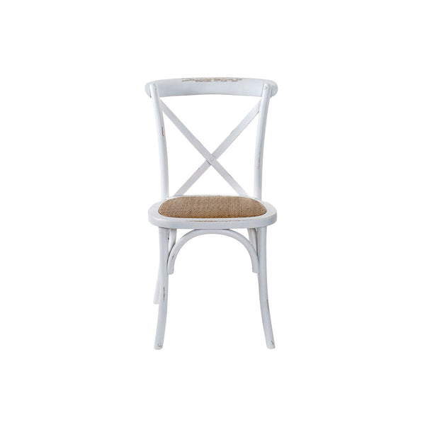 Dining Chair DKD Home Decor White Rattan Birch (50 x 41 x 86 cm)