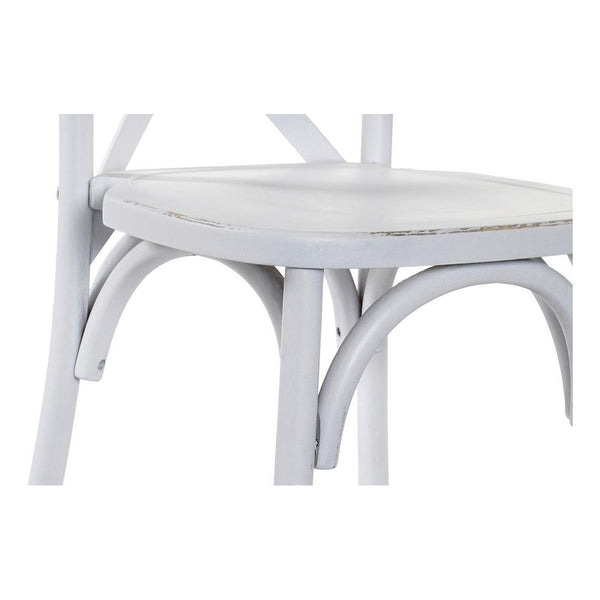 Chair DKD Home Decor White Wood Birch (50 x 45 x 89 cm)