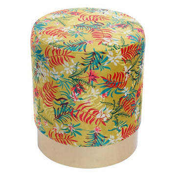 Reposapiés DKD Home Decor Selva Poliéster Metal Tropical (34 x 34 x 40 cm)