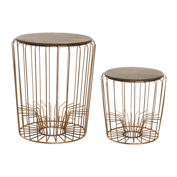 Side table DKD Home Decor Metal Fir (2 pcs)