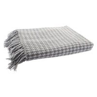 Blanket Dekodonia Grey Houndstooth Cotton (130 x 170 cm)