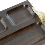 Tray DKD Home Decor Brass Mango wood