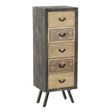 Chest of drawers DKD Home Decor Black Mango wood (45 x 42 x 126 cm)