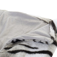 Blanket DKD Home Decor Polyester Zebra (150 x 200 cm)