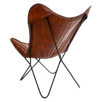 Dining Chair DKD Home Decor Leather Metal (72 x 76 x 91 cm)