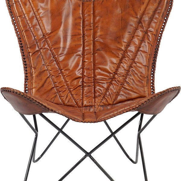 Dining Chair DKD Home Decor Leather Metal (72 x 76 x 91 cm)