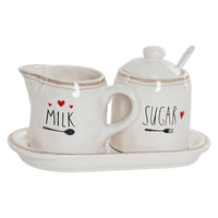 Sugar Bowl DKD Home Decor Milk jug Traditional (3 pcs)