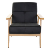 Armchair DKD Home Decor Black Wood Metal Polyurethane (68 x 75 x 78 cm)