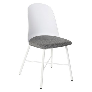 Dining Chair DKD Home Decor White Polyester Metal polypropylene (45 x 49 x 82 cm)