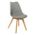 Chair DKD Home Decor Grey Polypropylene (PP) beech wood (48 x 55 x 83 cm)