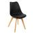 Chair DKD Home Decor Black Polypropylene (PP) beech wood (48 x 55 x 83 cm)