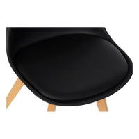 Chair DKD Home Decor Black Polypropylene (PP) beech wood (48 x 55 x 83 cm)