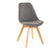 Chair DKD Home Decor Grey Polyester beech wood (48 x 56 x 83 cm)