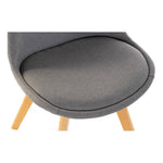 Chair DKD Home Decor Grey Polyester beech wood (48 x 56 x 83 cm)