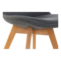 Chair DKD Home Decor Polyester beech wood Dark Grey (48 x 56 x 83 cm)