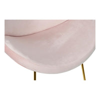 Chair DKD Home Decor Pink Polyester Metal Golden (63 x 57 x 73 cm)