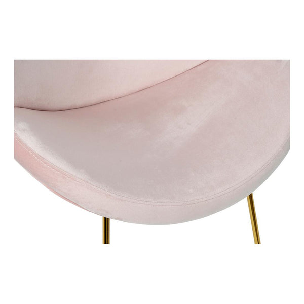 Chair DKD Home Decor Pink Polyester Metal Golden (63 x 57 x 73 cm)