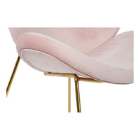 Chair DKD Home Decor Pink Polyester Metal Golden (63 x 57 x 73 cm)