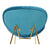 Chair DKD Home Decor Blue Polyester Metal Golden (63 x 57 x 73 cm)