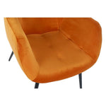 Armchair DKD Home Decor Orange Polyester Metal (65 x 74 x 84 cm)