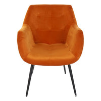 Armchair DKD Home Decor Orange Polyester Metal (65 x 74 x 84 cm)