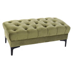 Bench DKD Home Decor Velvet Polyester Metal (99 x 46 x 40 cm)