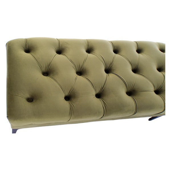 Bench DKD Home Decor Velvet Polyester Metal (99 x 46 x 40 cm)