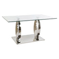 Dining Table DKD Home Decor Praise Crystal Steel (160 x 90 x 76 cm)