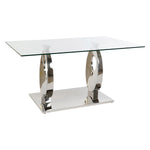 Dining Table DKD Home Decor Praise Crystal Steel (160 x 90 x 76 cm)