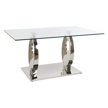 Dining Table DKD Home Decor Praise Crystal Steel (160 x 90 x 76 cm)