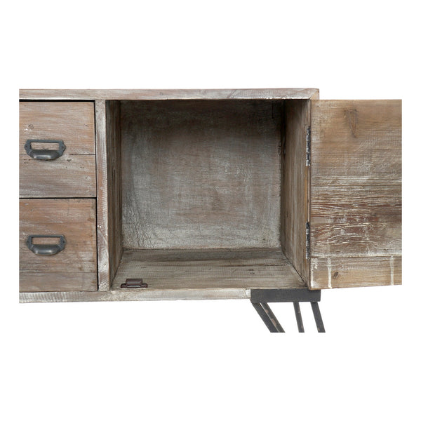 Sideboard DKD Home Decor Brown Metal Pinewood (135 x 45 x 70 cm)