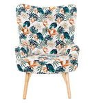 Armchair DKD Home Decor Multicolour Birch Polyester (76 x 74 x 74 cm)