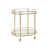 Side table DKD Home Decor With wheels Metal Crystal (61 x 40 x 72 cm)