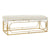 Bench DKD Home Decor Golden Polyester Metal (120 x 40 x 45 cm)