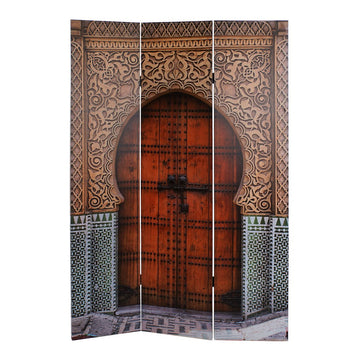 Folding screen DKD Home Decor Pinewood Canvas (120 x 2 x 180 cm)