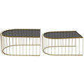 Side table DKD Home Decor Metal Crystal (2 pcs) (71.5 x 49 x 35 cm)