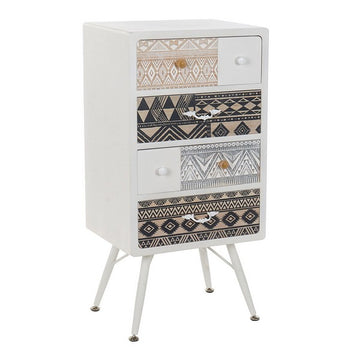 Chest of drawers DKD Home Decor White Wood Metal (48 x 35 x 101 cm)